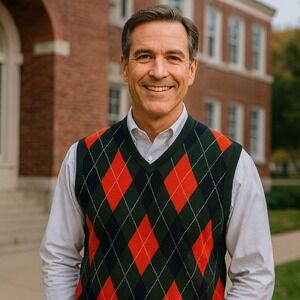 Chaps Preppy‎ Academia Retro Golf Argyle Sweater Vest Size L